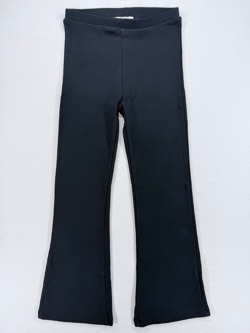 Jessica Simpson Girls Black Ribbed Flare Leggings Pants Size S (7) EUC